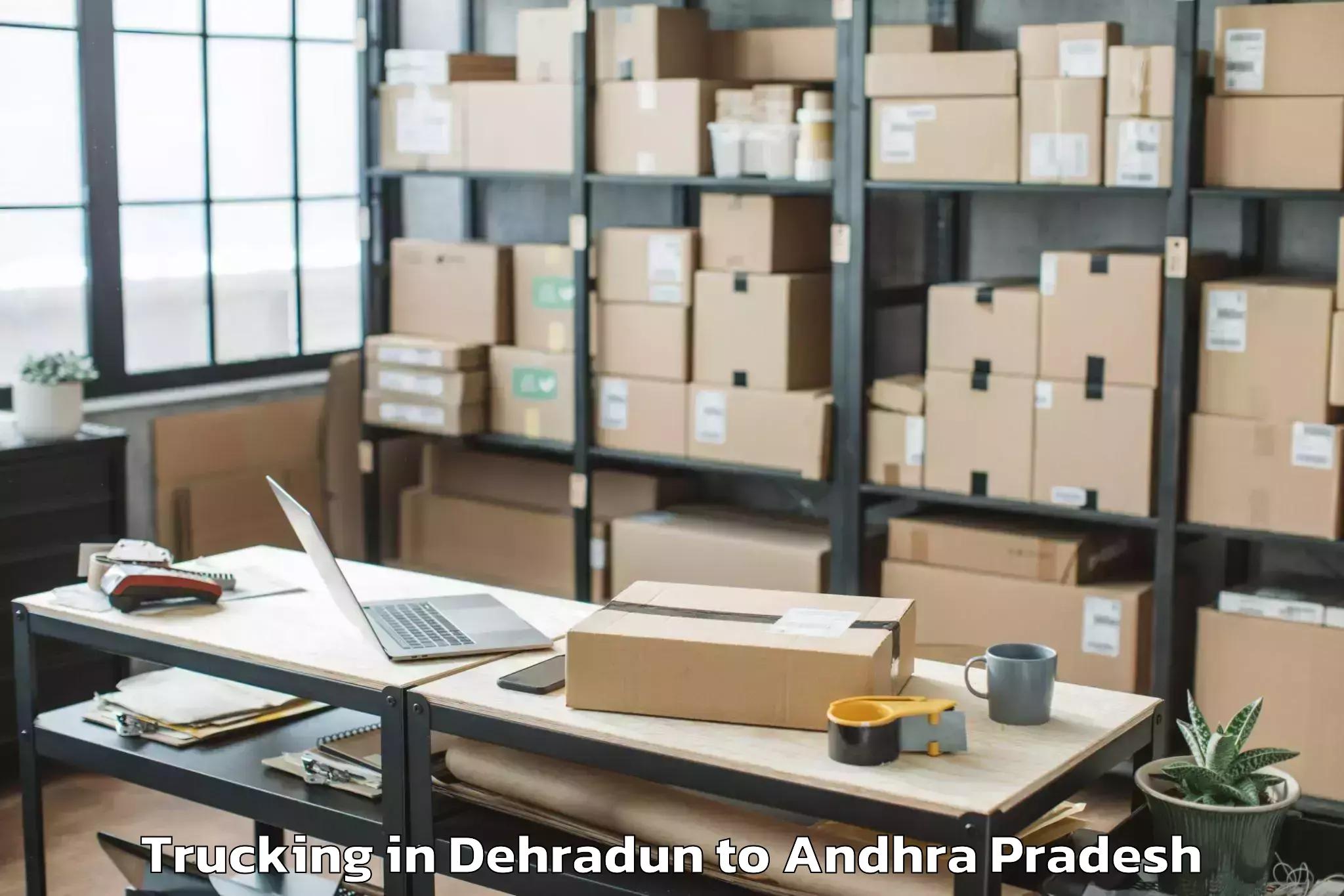 Book Dehradun to Satyavedu Trucking Online